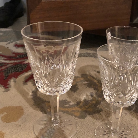 Waterford Lismore goblets. 40y anniversary 4L/4S - Picture 4 of 8